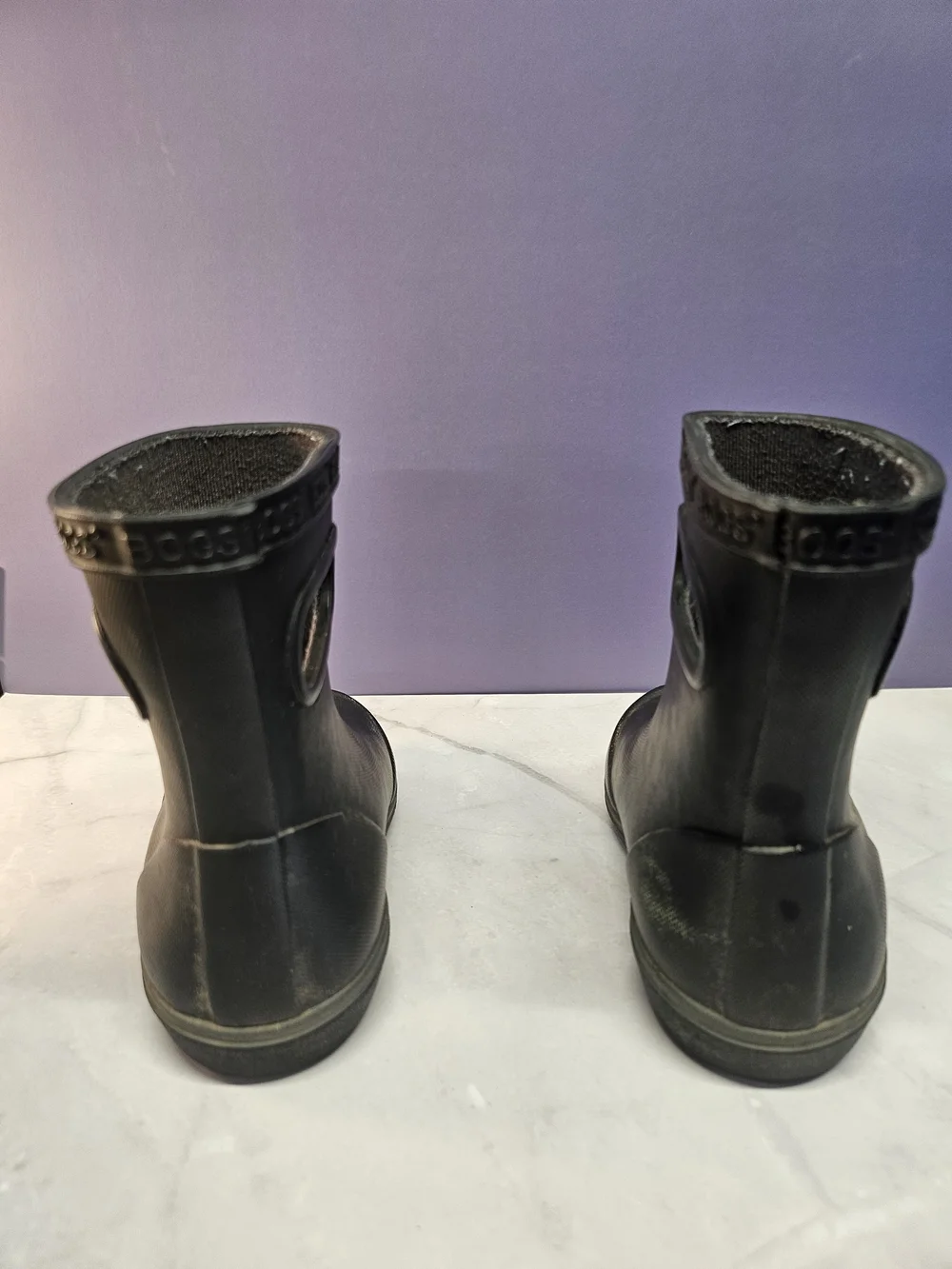Bogs Kids Black Rain Boots - Slip-On Waterproof Boot